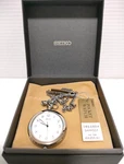 Seiko SAPP007 Pocket Watch With Silver Case Chain From Japan 2019 White Gift. Fixed Price $153.10.