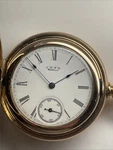 Waltham Pocket Watch Us 7J 14K Gf Full Hunter Pendant Set Wind S/N:4984448 C1891. Fixed Price $791.00.