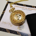 24K Gold Plated Pacifistor Mechanical Pocket Watch Star Patterned Dial Gift Bag. Fixed Price $107.22.