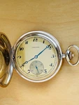 2P800 Longines 40 Microns Gold Plated, Full Hunter Pocket Watch, Cal 19.90N. Fixed Price $678.82.