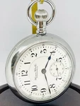 1897 Hampden John Hancock 18S 21J Display Clear Back Railroad Pocket Watch Runs. Fixed Price $395.00.