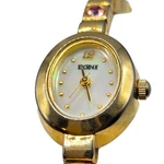 Women Watch Wrist Elgin Ii Pink Crystal Gold Toned Bracelet Band Analog SKU2128. Fixed Price $20.83.