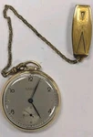 Pierce Pxa Swiss Pocket WATCH-17 JEWELS-44 Mm. Rgp Keystone Case-*running*. Fixed Price $199.95.