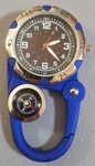 Carabiner Compass Clip Watch, Blue, New Battery, "allude, FMDAL634 52". Fixed Price $9.95.