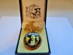 Wild Bill Hickok Pocket Watch And Chain Original Box Yellow Metal Enamel. Fixed Price $36.27.