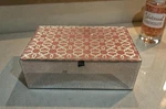 Rare Pink Storehouse Glass Mirror Design Jewelry/organizer Box Velvet Lining. Fixed Price $27.00.