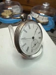 Vintage Cylindre Pocket Watch, 4 Rubis, Key Wind, Sets Winds & Runs. Fixed Price $145.00.