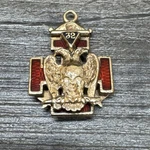Vtg Masonic 32ND Degree Watch Tri-fold 10K Gold & Enamel Templar Scottish Rite. Fixed Price $499.99.