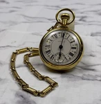 Vintage Westclox Wind Pocket Watch, Train The Conductor Railroad 50MM Mechanical. Fixed Price $49.50.