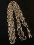 Vtg Pocket Watch Fob Chain 28 Prince Wales Double Link Necklace Silver Tone. Fixed Price $69.30.
