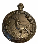 Vintage Wrangler Quartz Case Pocket Watch Deer Looking Right, Needs Battery. Fixed Price $27.99.