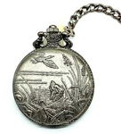 Geneva Men's Pocket Watch Dog Duck Round Silver & White Metallic. Fixed Price $29.88.