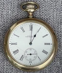 1903 Waltham Pocket Watch Gold Filled Ornate Case 18S 15J Grade Bond St Runs. Fixed Price $225.00.