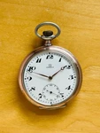 2T843 Antique Omega Silver Pocket Watch. Fixed Price $412.38.