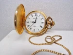 Vintage Majestime Gold Plated 17 Jewel Swiss Made Pocket Watch, Working. Fixed Price $49.00.