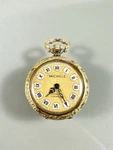 Michele Antique Gold Filled 17 Jewels Etched Flower Design Ladies Pocket Watch. Fixed Price $199.75.