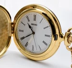 Vintage Mint Seiko Pocket Watch 7N21-0A00 White Dial Gold Quartz From Japan. Fixed Price $79.99.