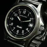 Hamilton 8775 Khaki Quartz Watch Stainless 40MM Silver Dial Black Rare. Fixed Price $353.93.