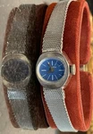 New Vntg Women Blue Dial Silver Tone Gruen Watch Mina-flex 1/10 Gf Mesh Band. Fixed Price $46.72.