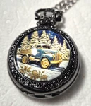 Pickup Truck Necklace Pendant Pocket Watch Bubble Art 80CM Chain. Fixed Price $19.57.