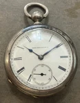 1882 Elgin Pocket Watch, Key Wind, Grade 81, Model 18S, 13J, Coin Silver. Fixed Price $299.99.