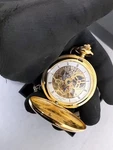 Charles-hubert Paris Gold-plated Stainless Steel Double Cover Pocket Watch. Fixed Price $155.60.
