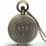 Men Vintage Classic United States Marine Corps Navy Quartz Pocket Watch Necklace. Fixed Price $8.99.