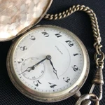 Antique Vulcain Swiss Silver 900 Pocket Watch Enamel Dial 20TH Century. Fixed Price $379.00.