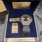 Vintage Hamilton 141001-3 Automatic Chrono-matic Count-down Watch Original Box. Fixed Price $3996.00.