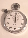Vintage Hanhart Mechanical Stopwatch 1/100 Min Works Great. Fixed Price $58.00.