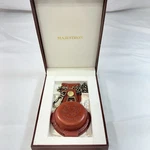 Vintage Majestron Quartz Gold Tone Pocket Watch Original Box Leather Untested. Fixed Price $22.00.