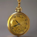 Waltham Gold Filled Yellow Open Face Pocket Watch, Manual, Chain 1910S. Fixed Price $169.00.