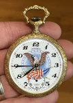 Vintage Arnex Pocket Watch Dwight Eisenhower Eagle Dial 17 Jewel Running. Fixed Price $94.99.