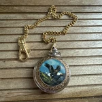 Vintage Franklin Mint Pocket Watch Alaskan Chilkat Bald Eagle-ted Blaylock. Fixed Price $19.99.