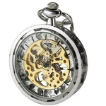 Vigoroso Mens Classic Steampunk Pocket Watch Gold Skeleton Hand Wind Silver. Fixed Price $40.63.
