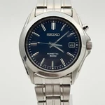 Seiko Kinetic 5M62 0AV0 Blue Dial Date Stainless Steel Mens Watch Japan Hand. Fixed Price $101.05.