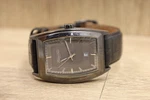 Kenneth Cole New York Men S KC1440 Gunmetal Black Leather Barrel Watch Batt. Fixed Price $38.00.