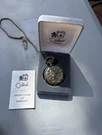 Vintage Colibri Swiss Quartz Yellow Gold Pocket Watch With Chain. Fixed Price $39.99.