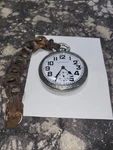 Vintage Working Caravelle Open Face Pocket Watch Swiss Movement & Base Metal. Fixed Price $75.00.