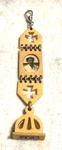 Primitive Folk Art Pocket Watch Fob Chain 3 Panels ( Crosses & Photo ) Seal. Fixed Price $45.00.