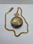 Dickies Mz Berger Gold Tone Hunting Dog Pocket Watch Quartz Japan New Battery. Fixed Price $28.56.