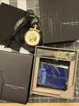 Charles-hubert Paris 3903-G Gold-plated Brass Skeleton Mechanical Pocket Watch. Fixed Price $119.00.