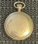 Antique Omega 14K Gold Filled 15J Pocket Watch Ornate Full Hunter Case Run. Fixed Price $315.00.