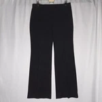 Chicos Trouser Pants Women 12R Black Polka-dot Straight Stretch Pocket Zip. Fixed Price $19.39.