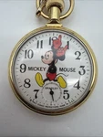 Vintage 1970'S Bradley Mickey Mouse Wind Up Pocket Watch Works Complete Chain. Fixed Price $129.99.