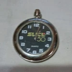 Slick 50 Quartz Pocket Watch Silver Case Black Dial Arabic Numerals Analog. Fixed Price $31.00.