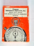 Swiss Made Compass Instrument 7 Jewels Mechanical Wind Up Stop Watch With Box. Fixed Price $100.00.