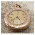 14K Gold Elgin 7-JEWEL Fully Engraved "ame" Fob Necklace Pocket Watch 1919. Fixed Price $223.43.