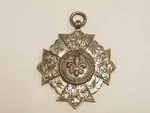 Large Antique 1901 Hallmarked Sterling Silver 38.7G Unawarded Watch Chain Fob. Fixed Price $167.91.