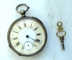 Antique 1860'S Swiss Victorian Silver Cased Key Wind Pocket Watch C3986. Fixed Price $135.00.